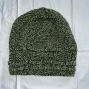 Green knit hat